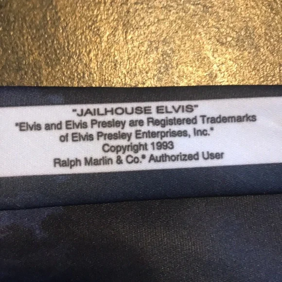 Vintage 1993 Ralph Marlin Elvis Presley “Jailhouse” classic novelty necktie - Picture 9 of 12